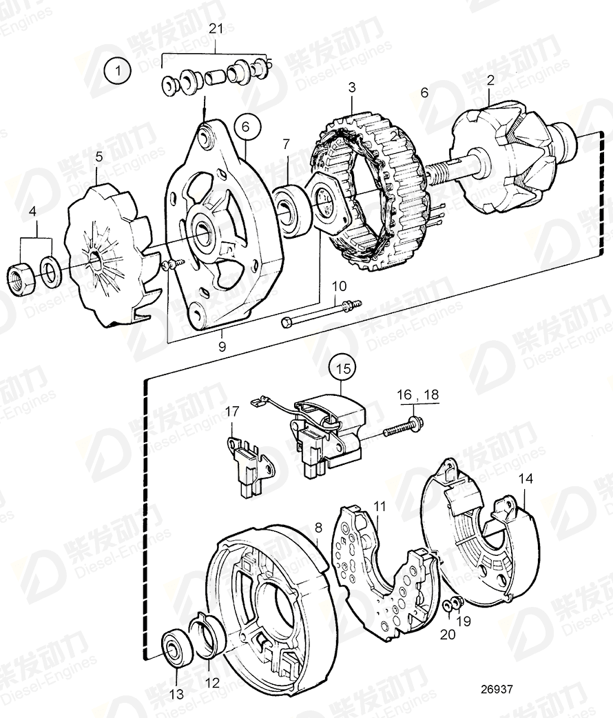volvo penta Brush retainer 840632 Drawing volvo penta Brush retainer 840632 Drawing